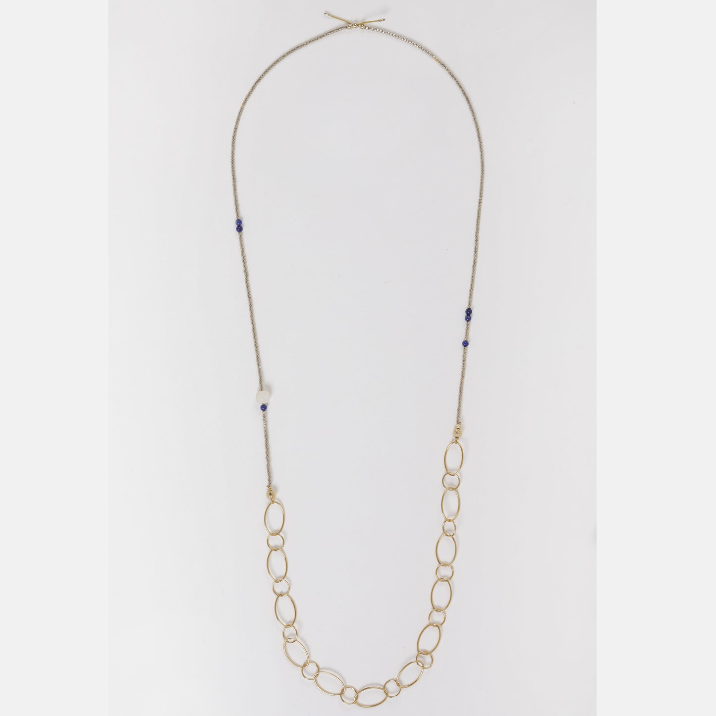 125 sautoir collier nacre lapis lazuli perles japonaises miyuki dorees chaine plaquee or journee singuliere 1