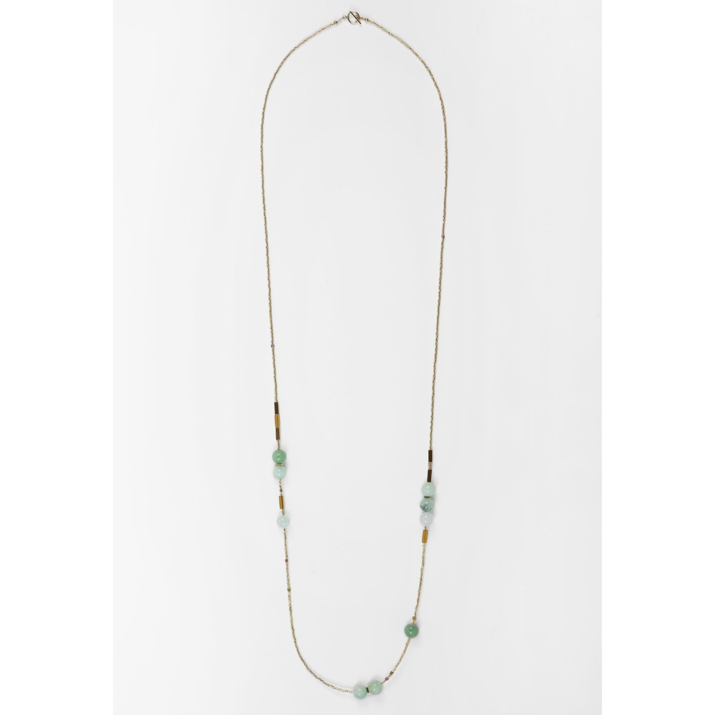 collier sautoir chrysophase vert hematite carree grenat lie de vin diopside fermoir Gold-filled OT journee singuliere