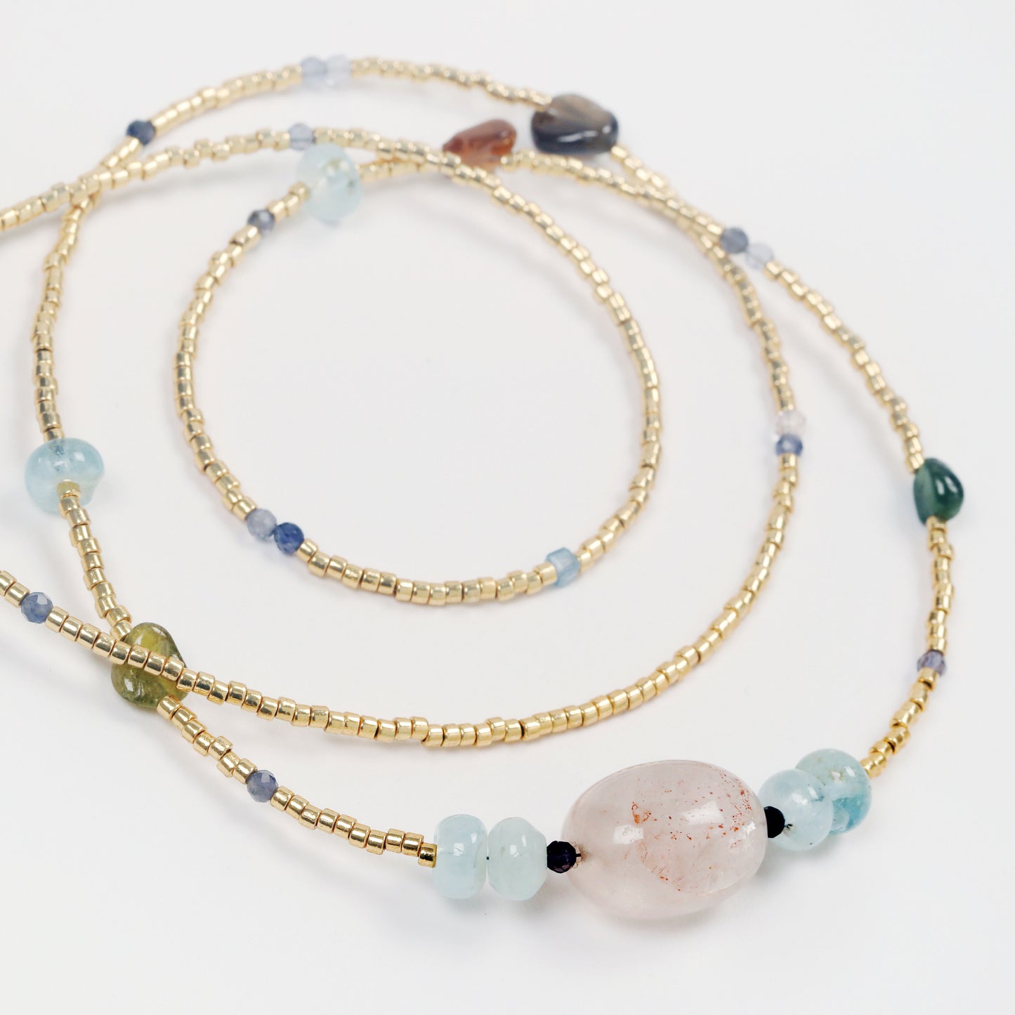 collier miyuki cordierite tourmaline aigue marine quartz cristal swarovski fermoir plaque or journee singuliere 02