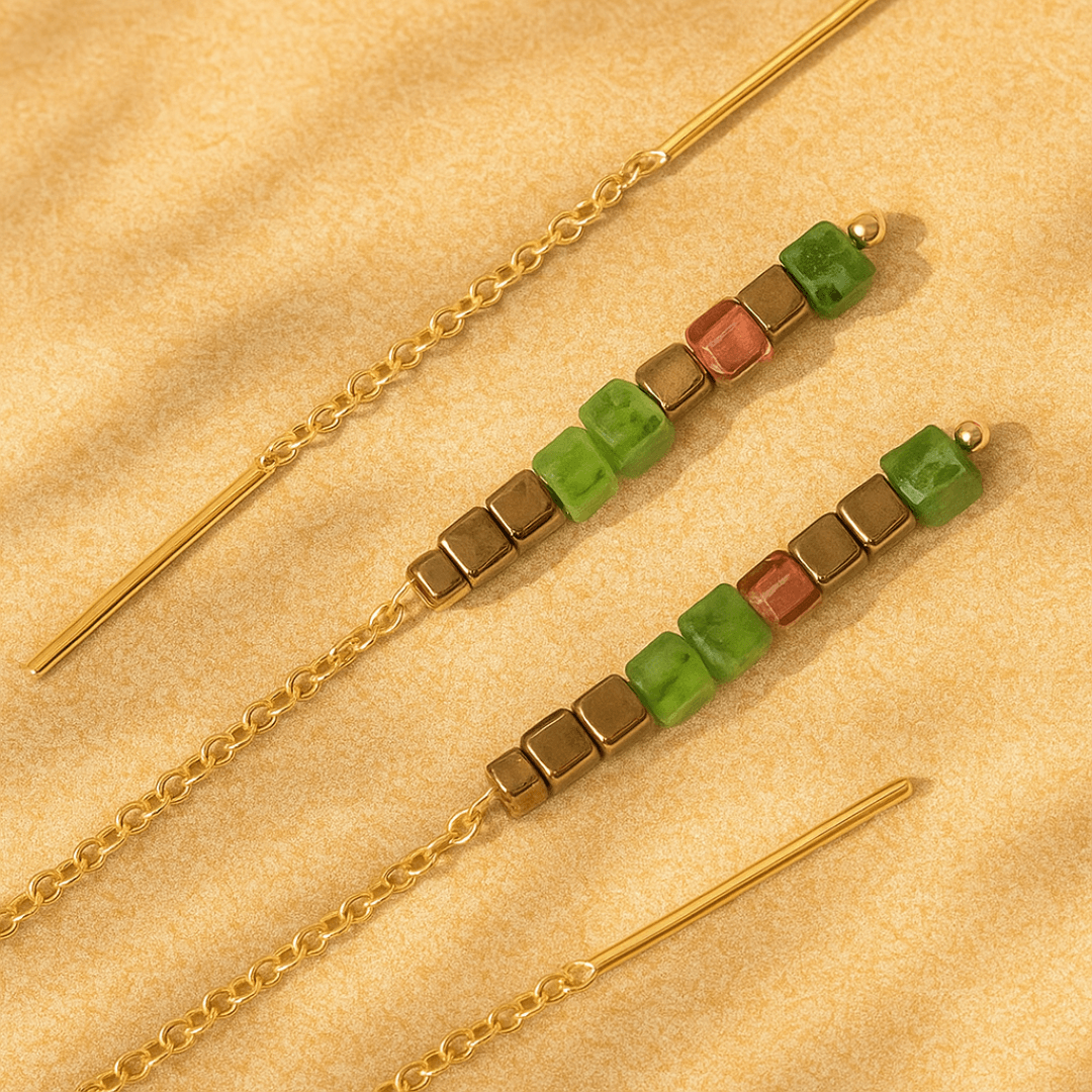 boucles d'oreille en diopside