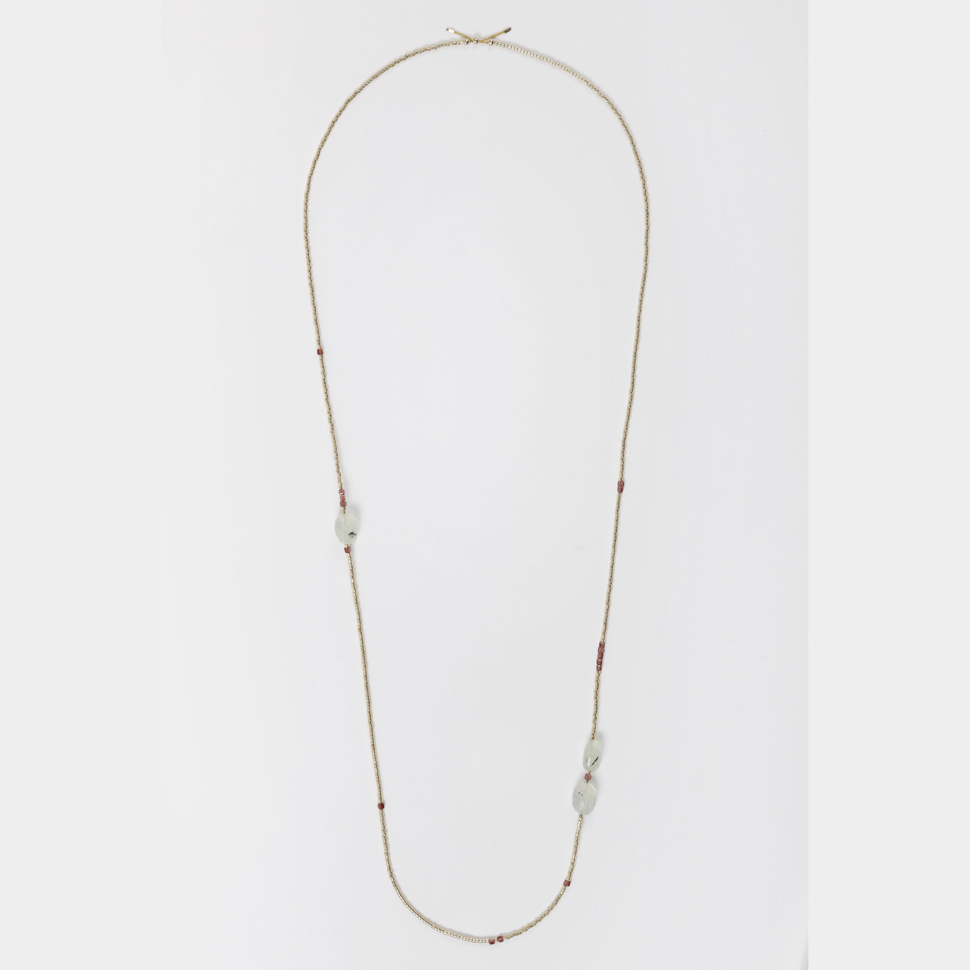 sautoir 82 cm perle baroque prhenite grenat lie de vin perles dorees miyuki journee singuliere