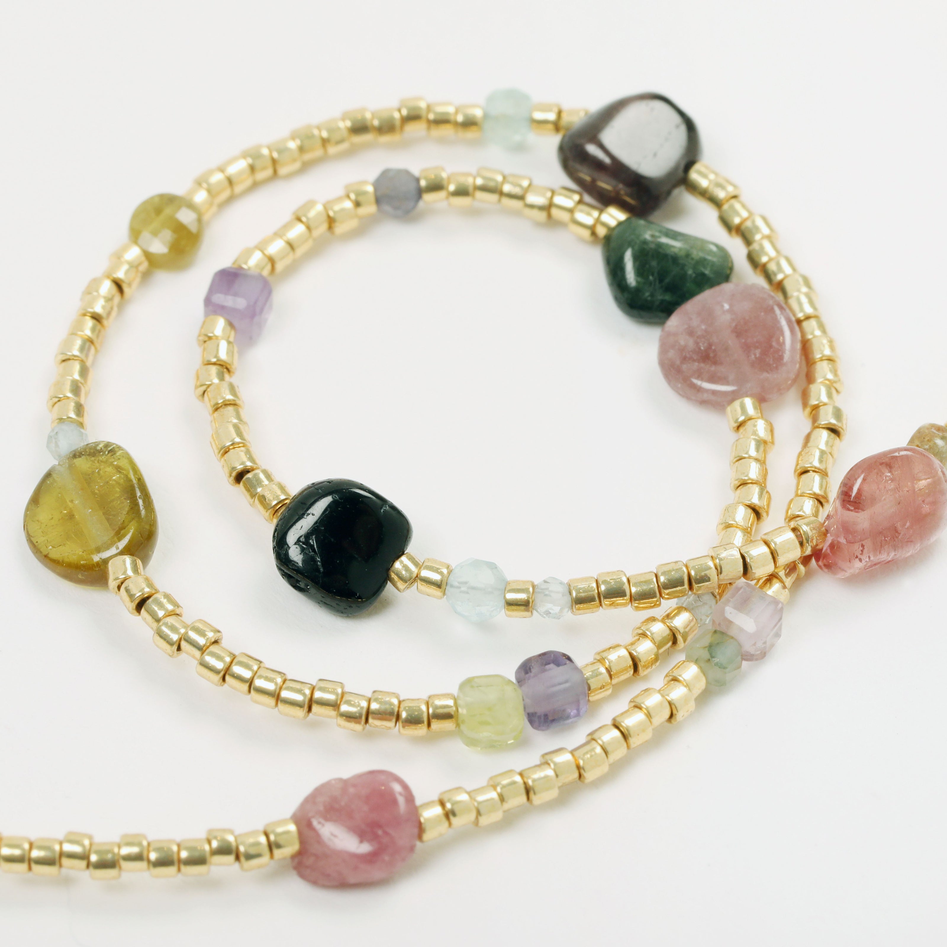  bracelet double tour avec rallonge et fermoir plaque or journee singuliere