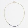 Collier en Lapis Lazuli, Fluorine, perles Miyuki rondes et carrées et fermoir OT Gold-Filled