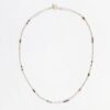 Collier en Améthystes, Oeil de tigre, perles Grenat lie vin et perles Miyuki carrées