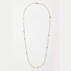 Collier double tour en Tourmaline, Péridot, Cordelite, Apatite, Perles de Miyuki avec finition Gold-filled