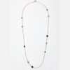 Collier double tour en Perle de Miyuki, Pierre de lune, Quartz et fermoir en Gold-filled